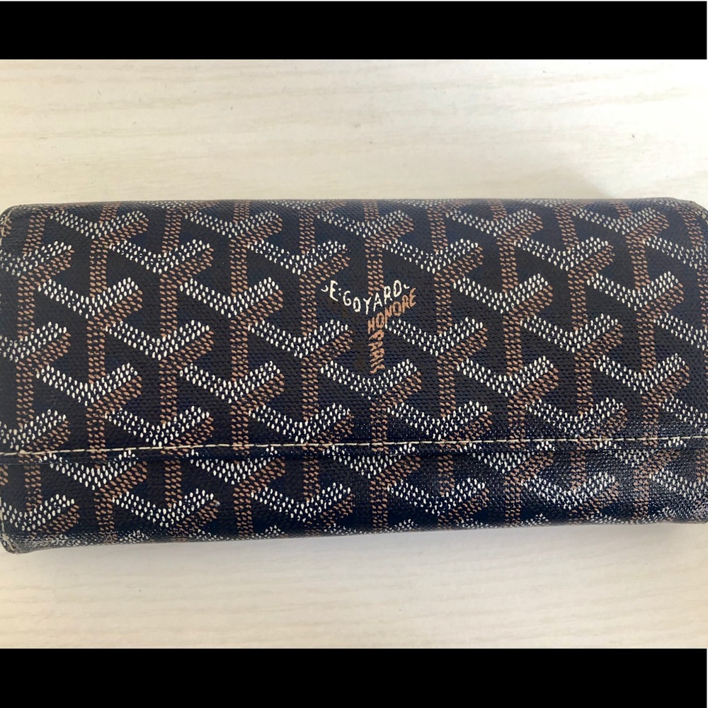 Goyard Navy Chevron Varenne Wallet